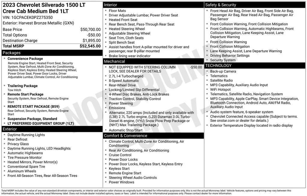 chevrolet silverado 1500 2023 1GCPACEK0PZ275350 image chevrolet silverado 1500 2023 1GCPACEK0PZ275350 image